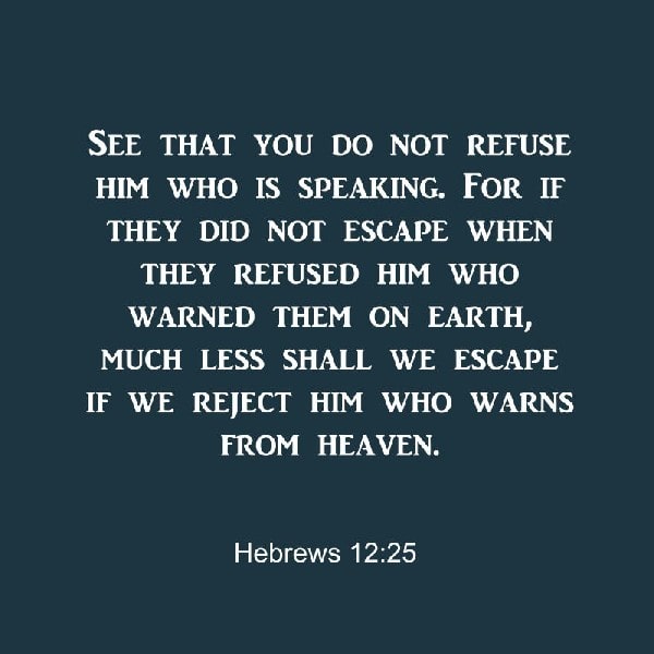 Hebrews 12:25