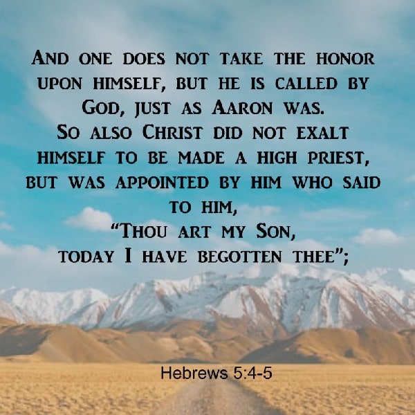 Hebrews 5:4-5