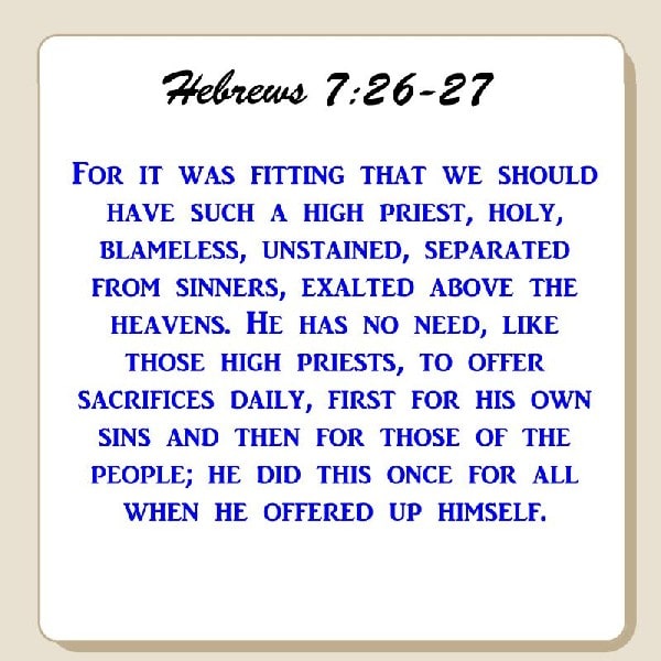 Hebrews 7:26-27